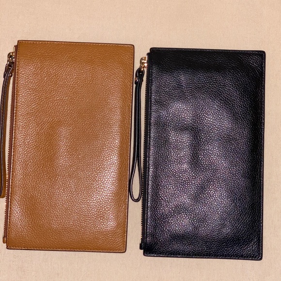 MICHAEL KORS Black & Brown/Tan Leathers Wristlets - Picture 7 of 7
